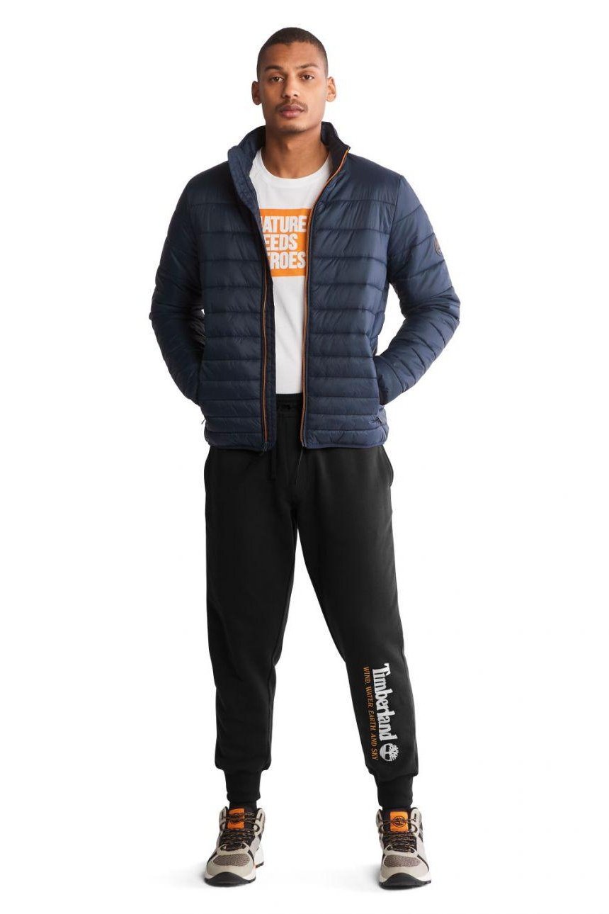 TIMBERLAND - מכנסי טרנינג עם הדפס לוגו המותג על הרגל בתחתית - MASHBIR//365
