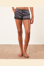 ETAM - מכנסי סאטן קצרים BROOKLIN אפור - MASHBIR//365