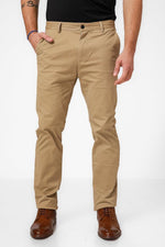 KENNETH COLE - מכנסי כותנה בצבע בז' - MASHBIR//365
