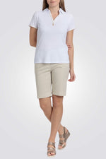 PUNT ROMA - מכנסיים קצרים בצבע שמנת - MASHBIR//365