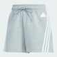 ADIDAS - מכנסיים קצרים לנשים W FI 3S SHORT בצבע אפור בהיר - MASHBIR//365 - 5