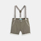 OBAIBI - מכנסיים קצרים עם שלייקס בצבע חאקי - MASHBIR//365 - 2