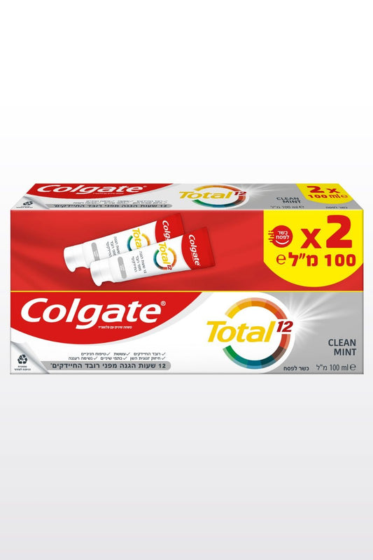 Colgate - משחת שיניים טוטאל קלין מינט 2 * 100 מ"ל - MASHBIR//365