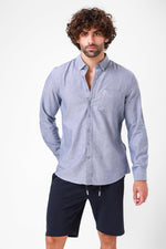 KENNETH COLE - מכופתרת DENIM BLUE שרוול ארוך - MASHBIR//365