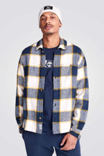 TIMBERLAND - מכופתרת משבצות בצבע נייבי - MASHBIR//365