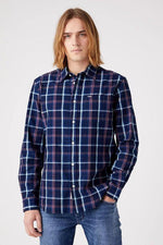 WRANGLER - מכופתרת OLD ROSE בצבע כחול - MASHBIR//365