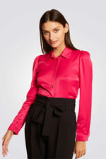 MORGAN - מכופתרת סאטן בצבע פטל - MASHBIR//365