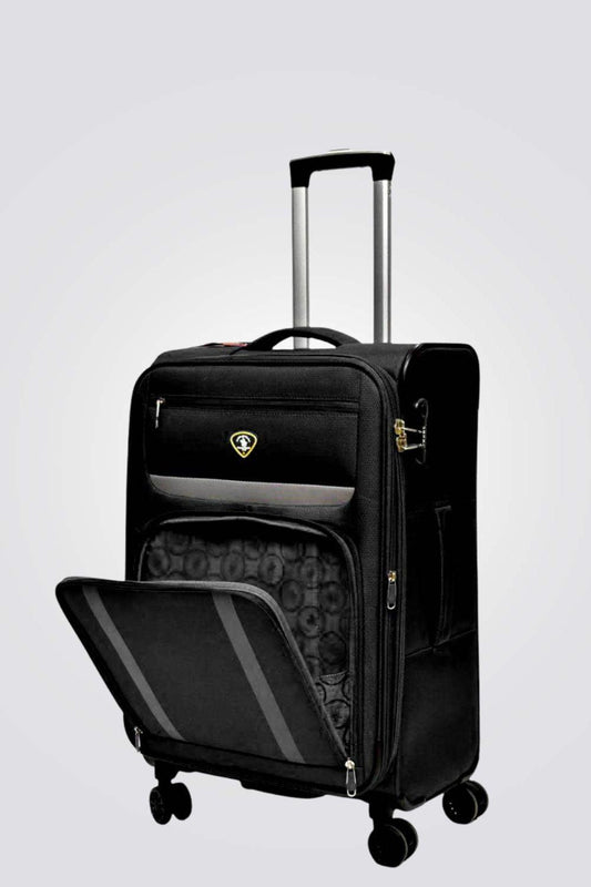 TORINO - מזוודה מבד בינונית 23.5'' TORINO בצבע שחור - MASHBIR//365