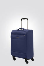 LEADER - מזוודה טרולי עלייה למטוס מבד 19" דגם METEOR בצבע נייבי קלה במיוחד - MASHBIR//365