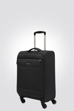 LEADER - מזוודה טרולי עלייה למטוס מבד 19" דגם METEOR בצבע שחור קלה במיוחד - MASHBIR//365