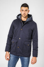 KENNETH COLE - NAVY מעיל פארקה דוחה מים - MASHBIR//365