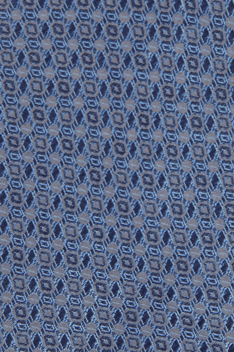 KENNETH COLE - עניבת משי בצבע כחול עם הדפס - MASHBIR//365
