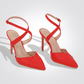 KENNETH COLE - נעל עקב מעטפת 10 ס"מ בצבע אדום - MASHBIR//365 - 2