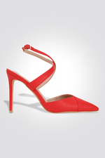 KENNETH COLE - נעל עקב מעטפת 10 ס"מ בצבע אדום - MASHBIR//365