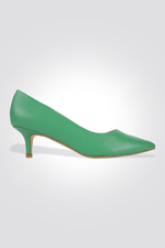 LADY COMFORT - נעל עקב שפיץ בצבע ירוק - MASHBIR//365