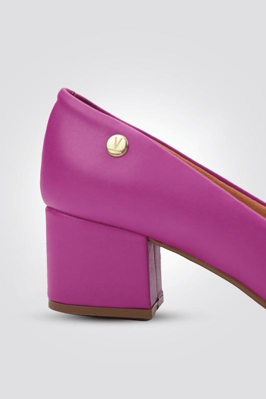 LADY COMFORT - נעל עקב שפיץ בצבע סגול - MASHBIR//365