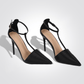 KENNETH COLE - נעלי עקב מפוספס 10 ס"מ בצבע שחור - MASHBIR//365 - 2