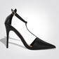 KENNETH COLE - נעלי עקב מפוספס 10 ס"מ בצבע שחור - MASHBIR//365 - 1