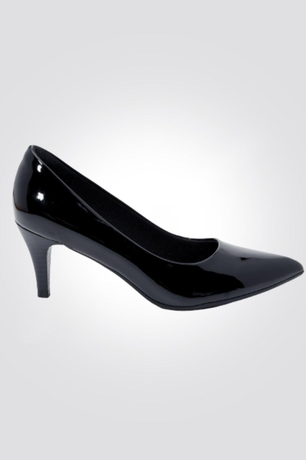 SEVENTYNINE - נעלי עקב סירה לנשים דגם 807 בצבע שחור לקה - MASHBIR//365