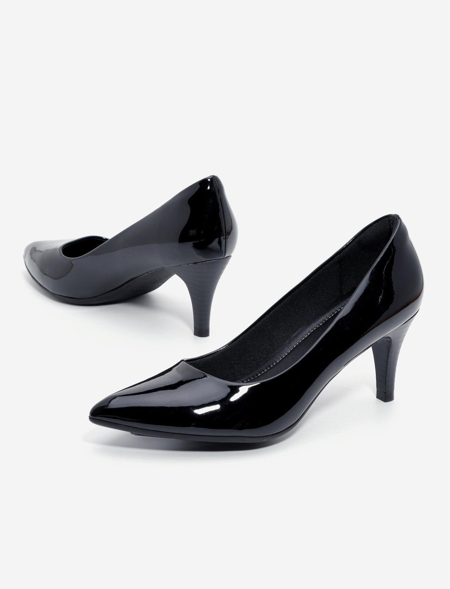 SEVENTYNINE - נעלי עקב סירה לנשים דגם 807 בצבע שחור לקה - MASHBIR//365
