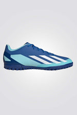 ADIDAS - נעלי קטרגל לגברים X CRAZYFAST.4 בצבע תכלת ולבן - MASHBIR//365