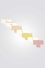 סט 7 תחתוני בוקסר לילדות הדפס פירות