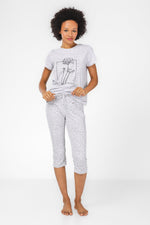 BONITA DE MAS - סט פיג'מה 3/4 לנשים בצבע אפור - MASHBIR//365