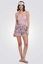 TEHABAD - סט פי'גמה בצבע ורוד עתיק והדפס פרחוני - MASHBIR//365