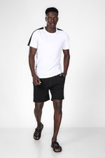 KENNETH COLE - סט פיג'מה קצרה לגבר בצבע לבן ושחור - MASHBIR//365