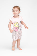 DELTA - סט פיג’מה קצרה SIMPSONS בצבע ורוד לתינוקות - MASHBIR//365