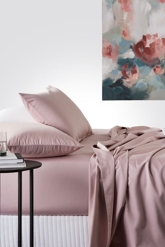 REPLAY - סדין מיטה זוגית 180/200 כותנה ובמבוק בצבע ורוד - MASHBIR//365