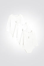 OBAIBI - שלישיית בגדי גוף שרוול ארוך הדפס ארנב לתינוקות - MASHBIR//365