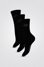 UMBRO - שלישיית גרבי ספורט 35-41 בצבע שחור - MASHBIR//365