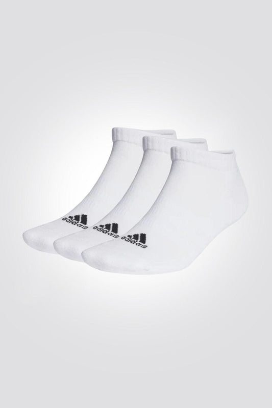 ADIDAS - שלישיית גרבי ספורט נמוכות בצבע לבן - MASHBIR//365