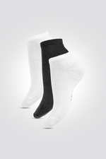 COOL 32 - שלישיית קרסוליות FOOTY בצבע אפור ולבן - MASHBIR//365