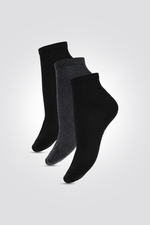 COOL 32 - שלישיית קרסוליות FOOTY בצבע שחור ואפור - MASHBIR//365