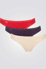 SLOGGI - שלישיית תחתונים ברזילאיים Weekend Holiday Br בצבעים שונים - MASHBIR//365