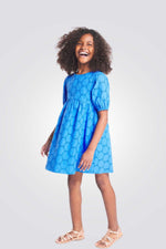 OKAIDI - שמלה בצבע כחול לילדות - MASHBIR//365