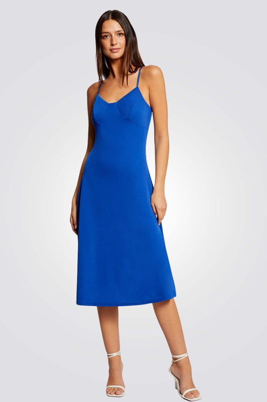 MORGAN - שמלה משוחררת לנשים בצבע כחול - MASHBIR//365