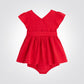 OBAIBI - שמלת תינוקות אלגנטית שרוול קצר פליסה באדום - MASHBIR//365 - 1