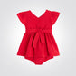 OBAIBI - שמלת תינוקות אלגנטית שרוול קצר פליסה באדום - MASHBIR//365 - 3