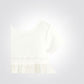 OBAIBI - שמלת תינוקות שרוול קצר ריבס עם חצאית טול בלבן - MASHBIR//365 - 2