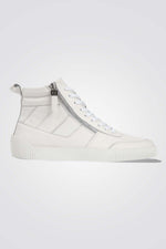 KENNETH COLE - סניקרס LETHEAR גבוה בצבע לבן - MASHBIR//365