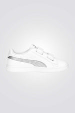 PUMA - סניקרס לנוער SMASH V2 בצבע לבן - MASHBIR//365