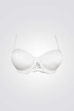 GO UNDER - סטרפלס פוש אפ קל DAFNI מיקרו מבריק בצבע לבן - MASHBIR//365