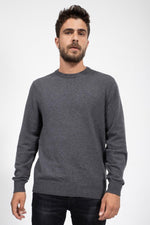 NAUTICA - סריג חלק אפור לוגו רקום - MASHBIR//365