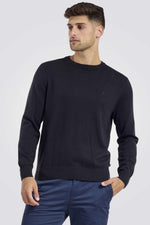 NAUTICA - סריג עם לוגו רקום בצבע שחור - MASHBIR//365