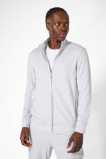 DELTA - סוויטשירט עם רוכסן מבד דק בצבע אפור - MASHBIR//365