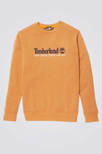 TIMBERLAND - סווטשירט CREW רקמת לוגו חרדל - MASHBIR//365