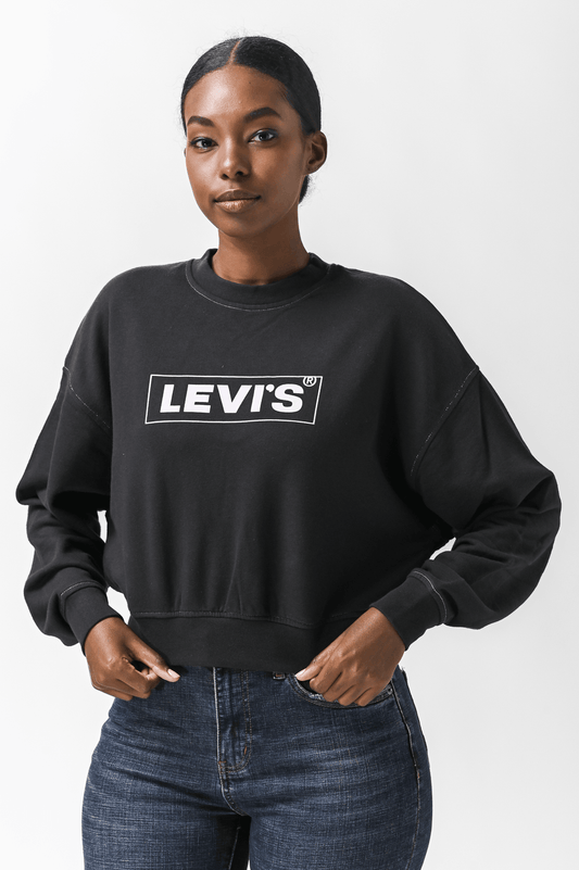 LEVI'S - סווטשירט GRAPHIC LAUNDRY DAY CREWNECK שחור - MASHBIR//365